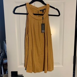 Gold high neck blouse